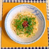 梅の釜玉うどん♪